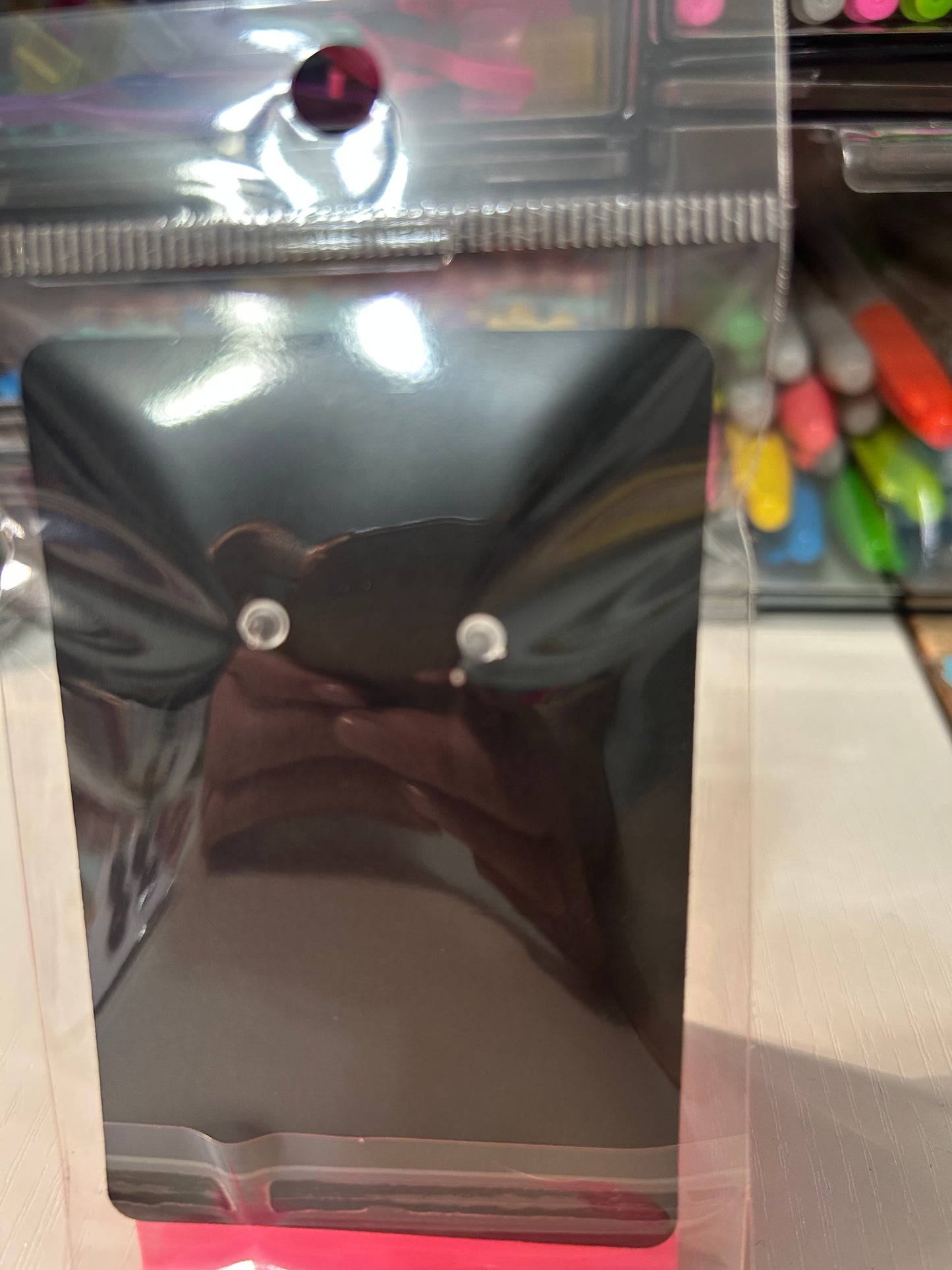 Silver button sparkle earrings