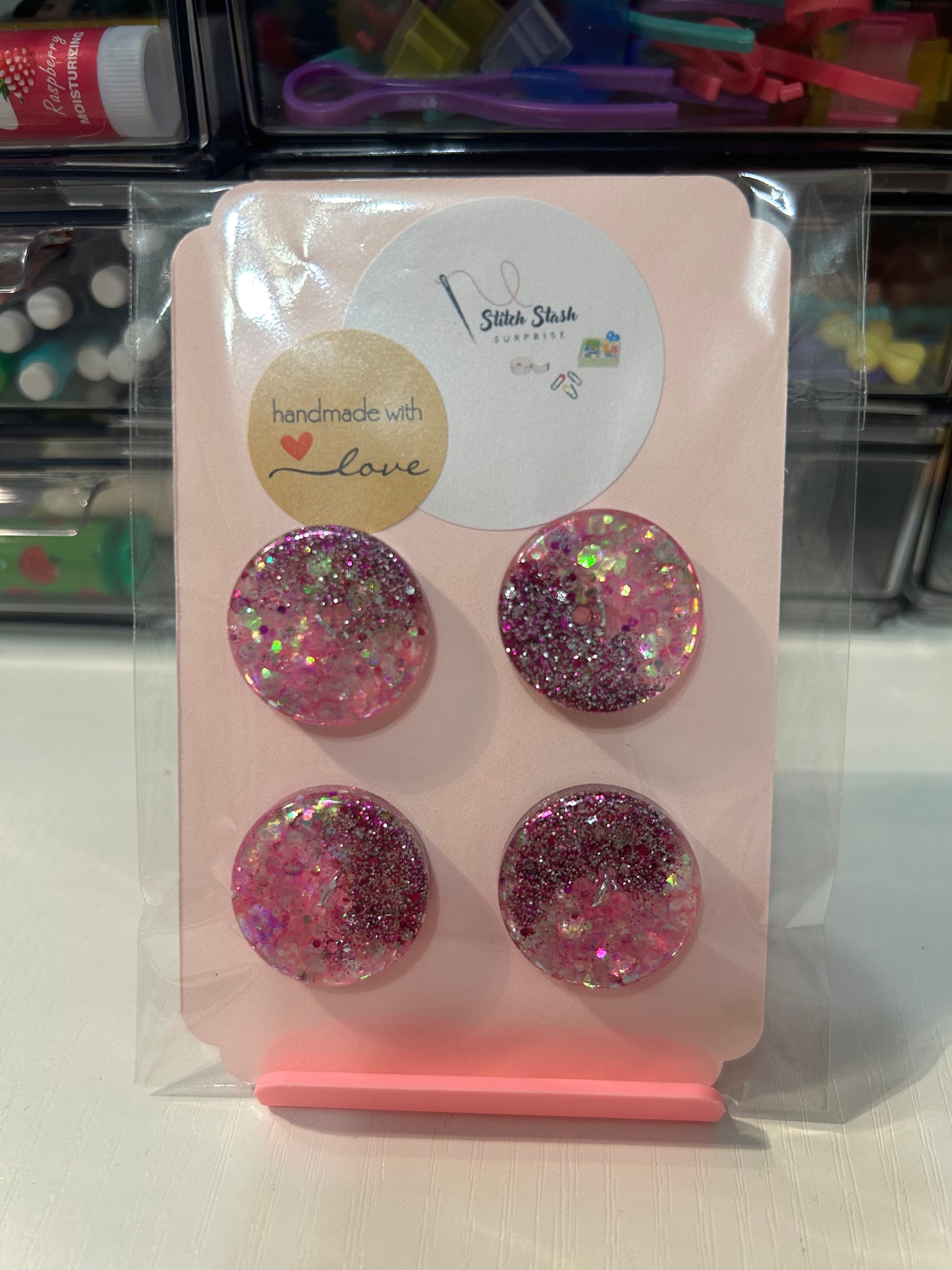 25mm sparkle buttons